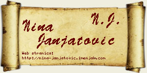 Nina Janjatović vizit kartica
